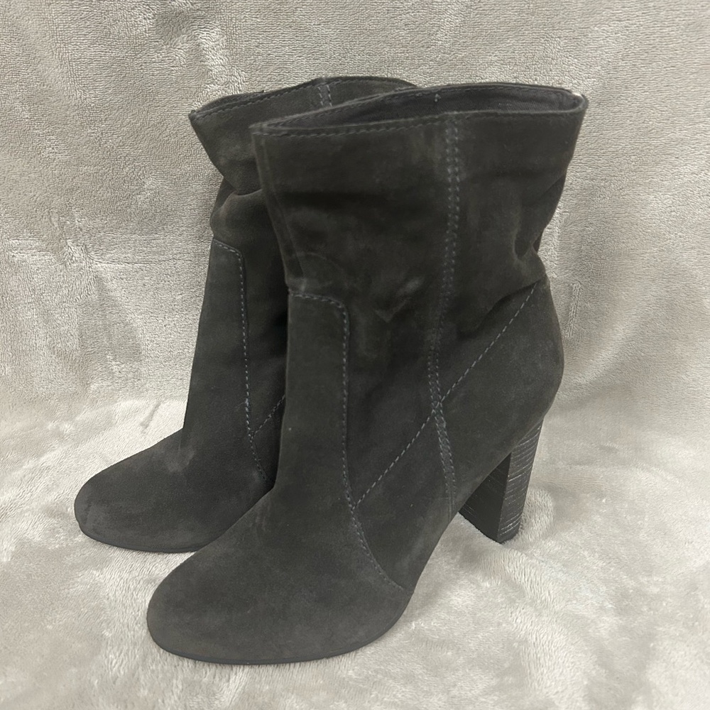 Nine West OTILLA Dark Grey Suede Heeled Boots